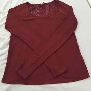 Lucky Brand Burgundy Sweater